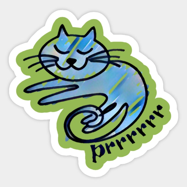 Kitty Prrrrrr Sticker by AlondraHanley